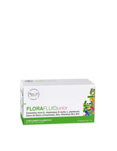 Farmabami 26 Almudena Garriga Complemento Alimenticio FloraFluid Junior 10x7 ml